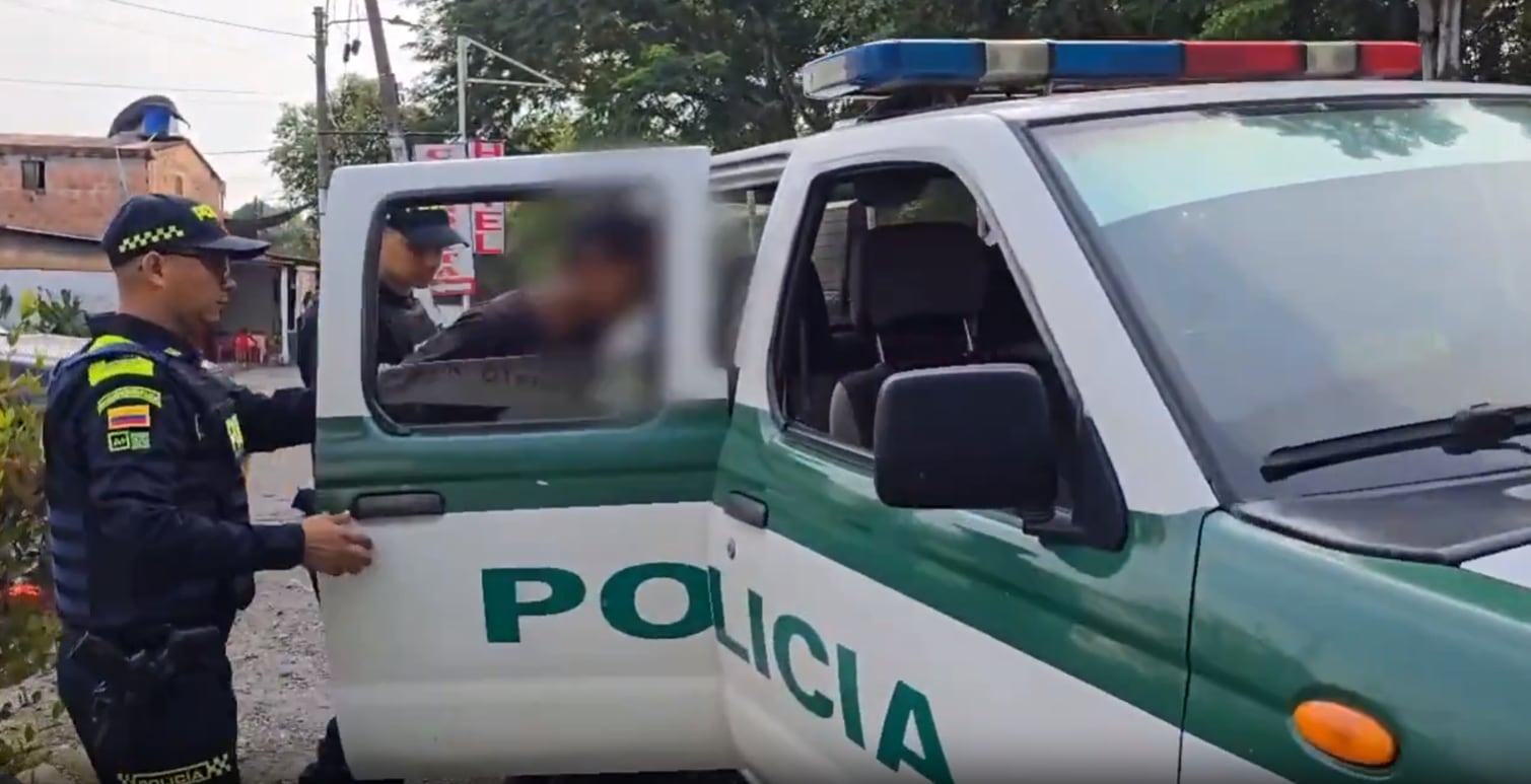 El capturado fue puesto a disposición de la Fiscalía - crédito Policía Nacional de Colombia