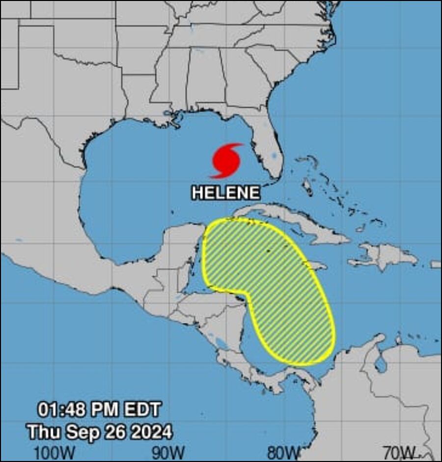 Ubicación de otra posible baja presión en el Caribe