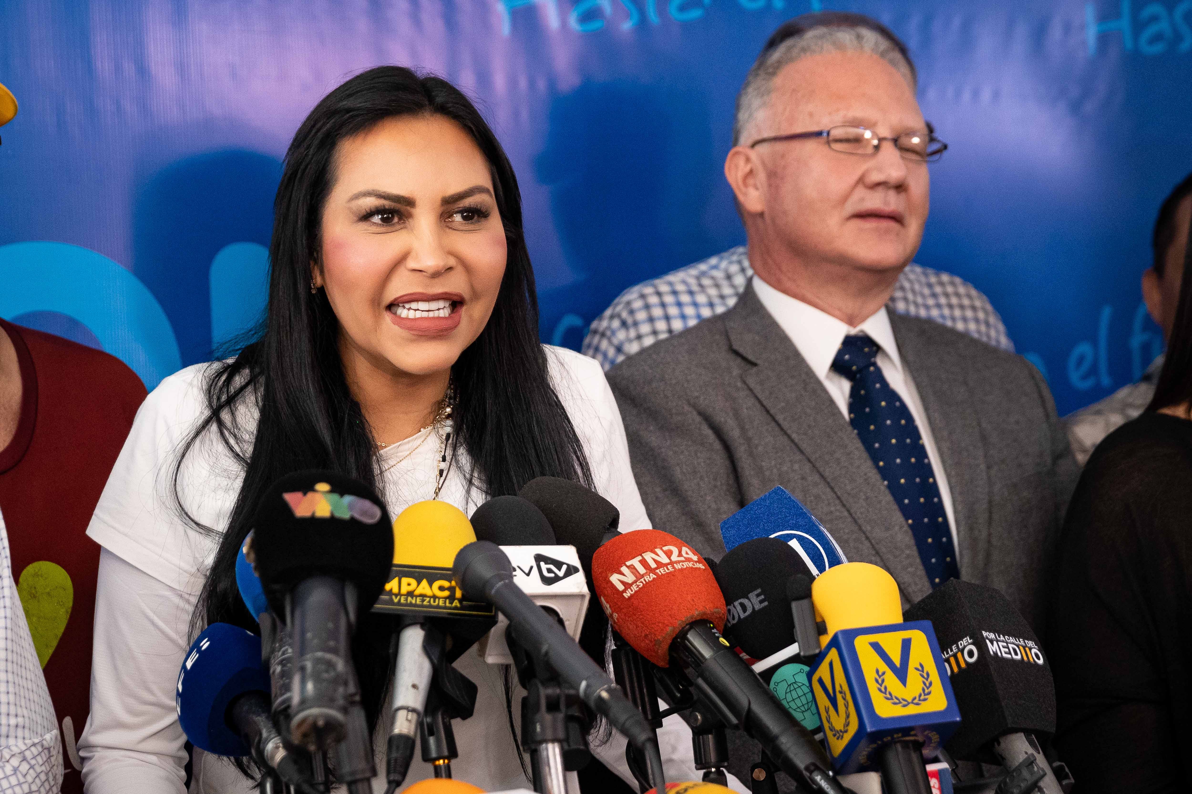 La exdiputada de la Asamblea Nacional de Venezuela, Delsa Solórzano (Venezuela). EFE/ Ronald Peña
