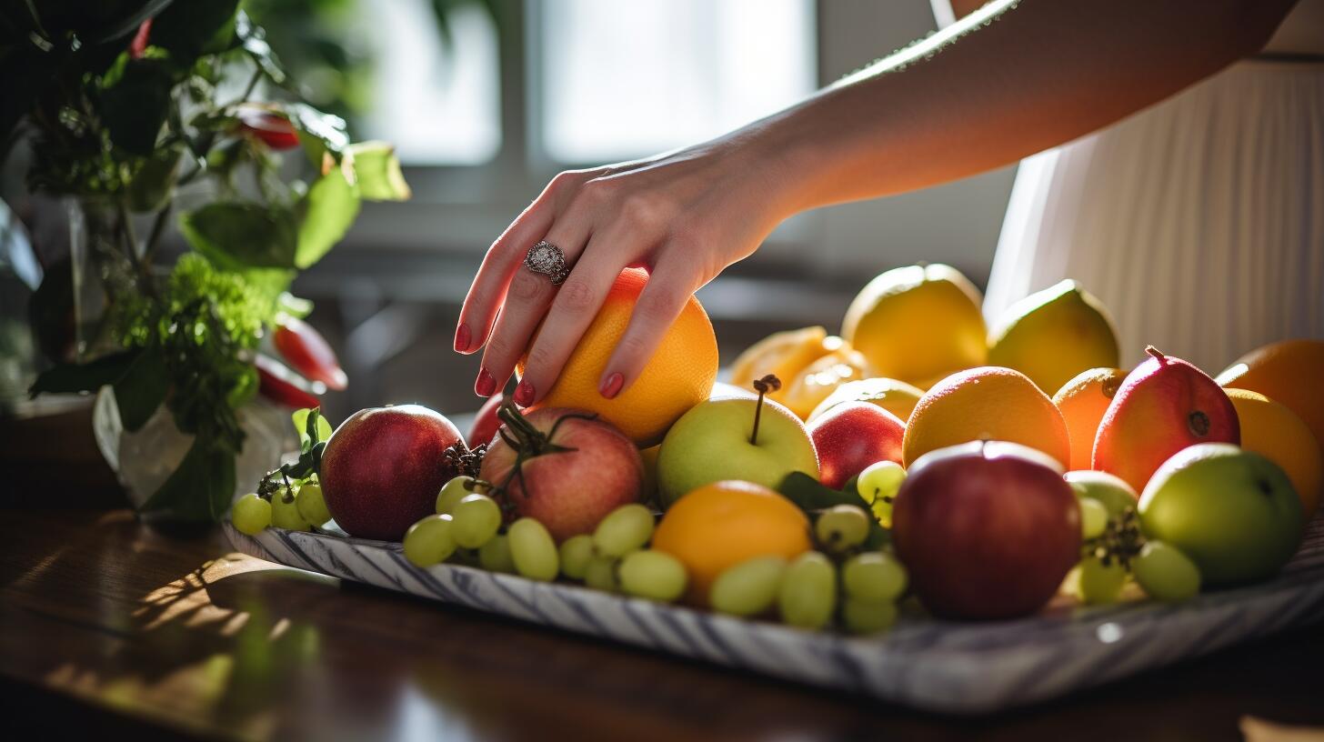 Equilibrio en la cocina: La foto muestra a una persona organizando frutas y verduras, destacando la armonía nutricional, la elección consciente de alimentos saludables y la importancia de las vitaminas para una vida sana. Explora la esencia de una dieta equilibrada. (Imagen Ilustrativa Infobae)