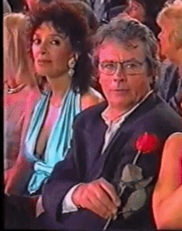 Graciela Borges en el Festival de Cine de Mar del Plata junto a Alain Delon, en 1997 (Instagram)