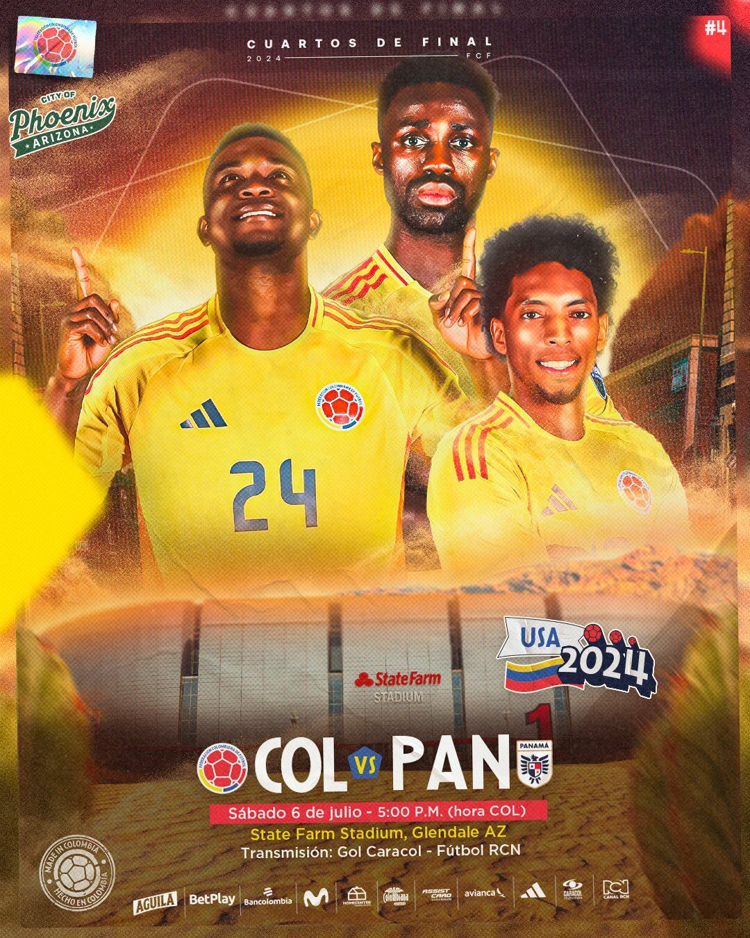 Colombia se prepara para lo que será el encuentro de esta tarde, así el perfil oficial de X presentó el partido crédito @FCFSeleccionCol / X