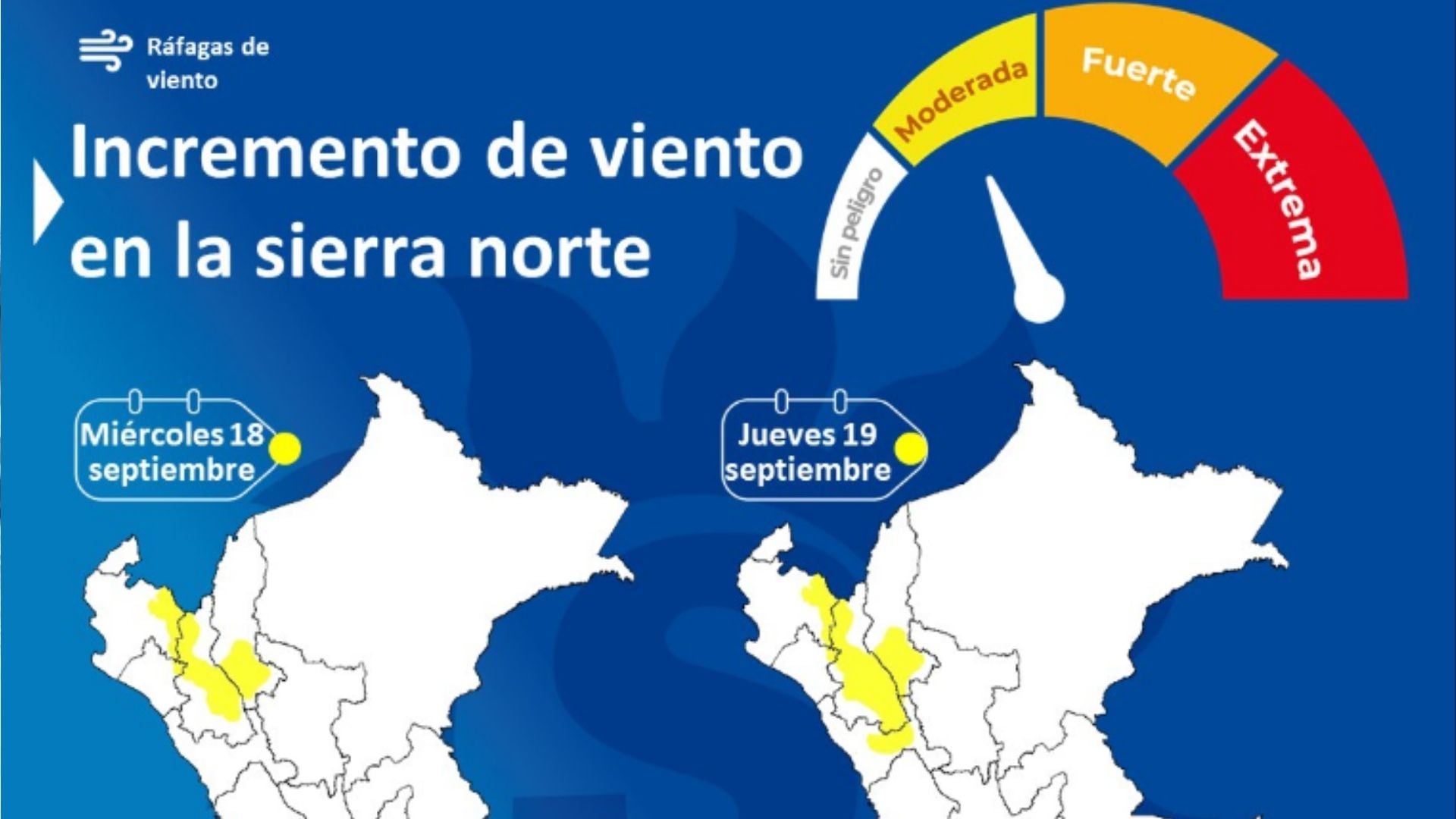 A través de sus redes sociales, el Senamhi también comunicó sobre la posible ocurrencia de este fenómeno.