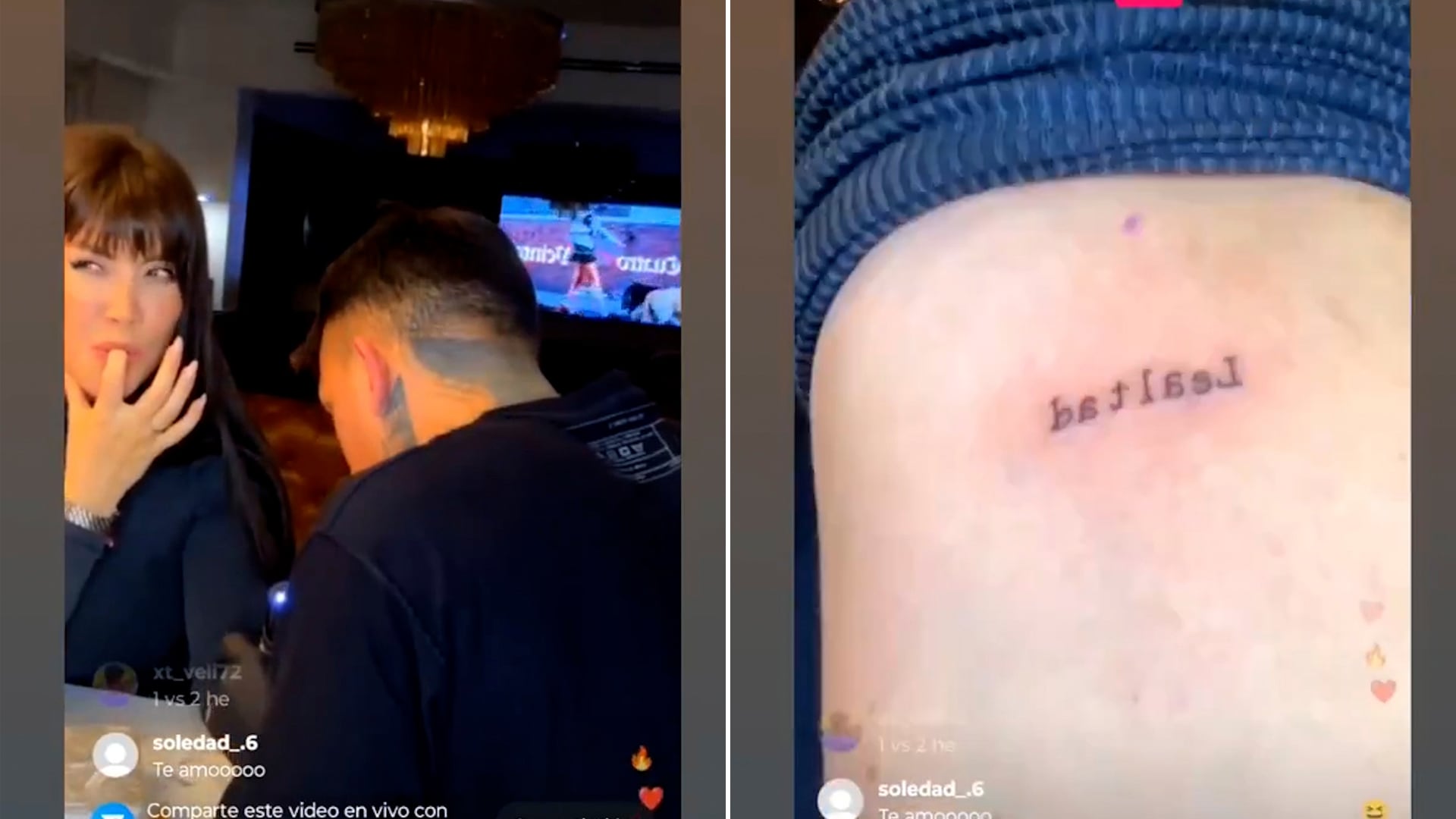 Wanda Nara se hizo un tatuaje con una inderecta para su ex