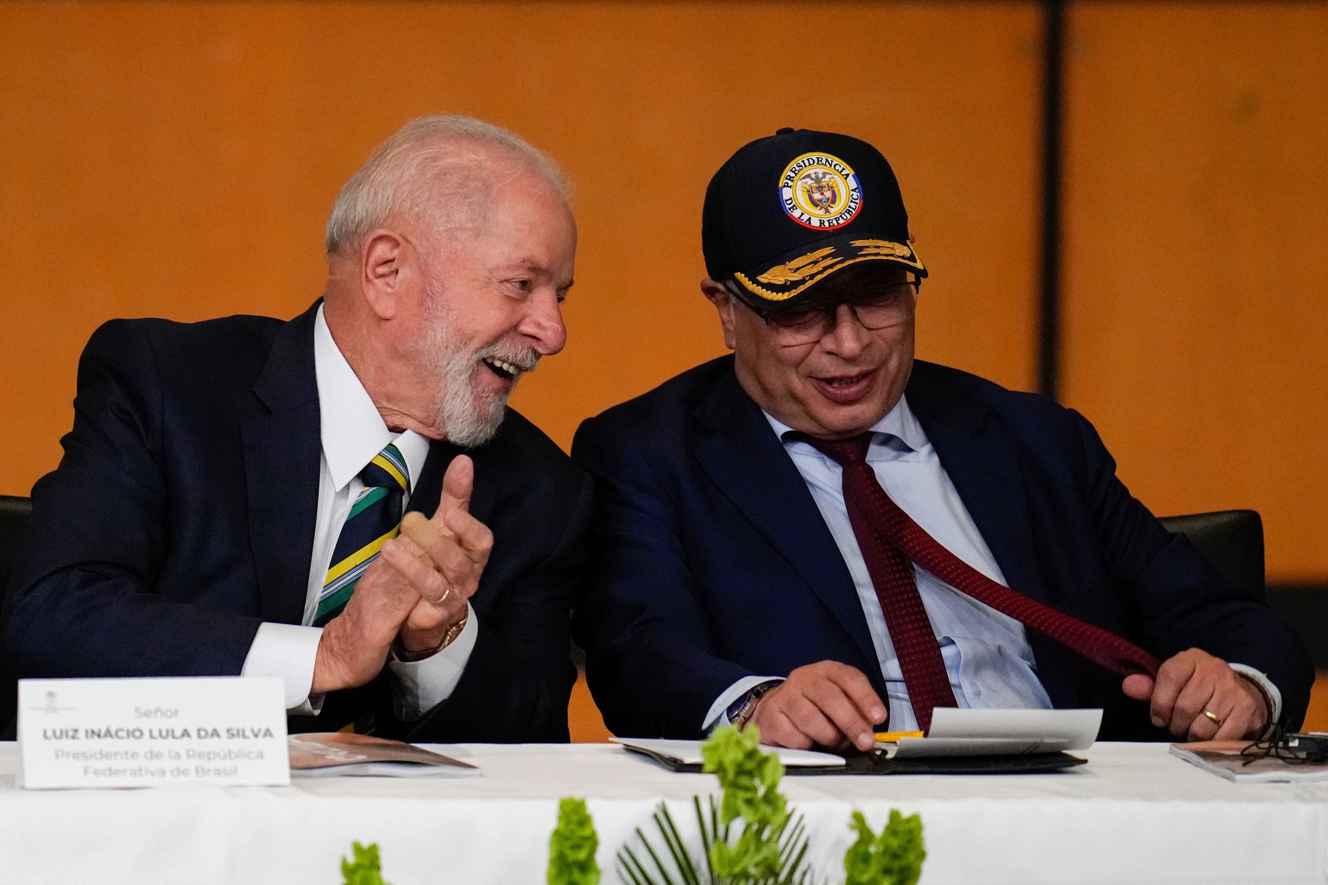 El miércoles 14 de agosto de 2024, los presidentes de Colombia, Gustavo Petro, y de Brasil, Luiz Inácio Lula da Silva, mantuvieron una conversación telefónica para tratar la  situación social y política en Venezuela - crédito (AP Foto/Fernando Vergara)