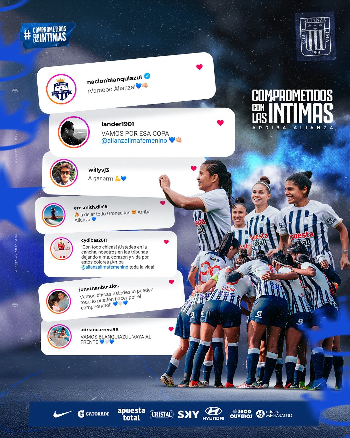 Hinchas de Alianza Lima manifiestan su apoyo en la previa de la final femenina contra Universitario.