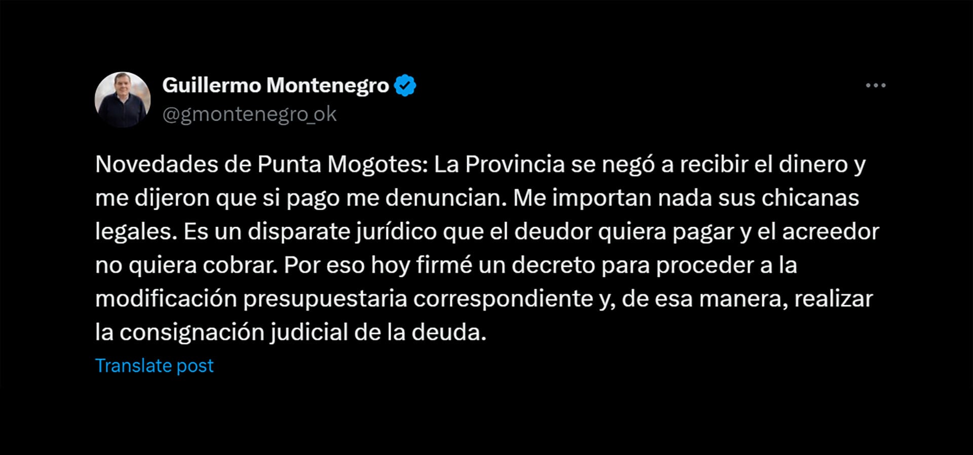 Guillermo Montenegro contra Axel Kicillof