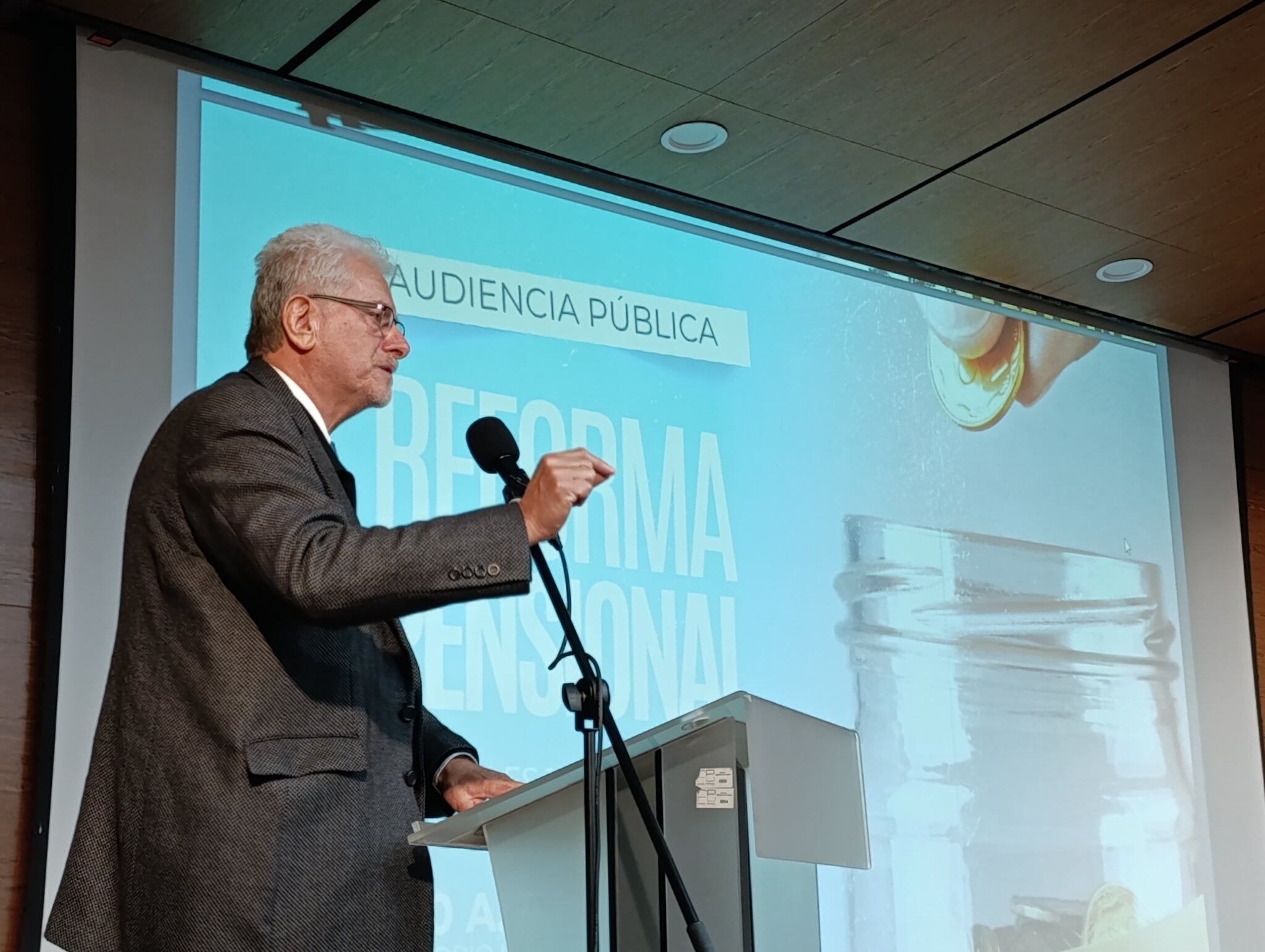 Santiago Montenegro, presidente de Asofondos, en intervención en audiencia pública sobre la reforma pensional - crédito Asofondos