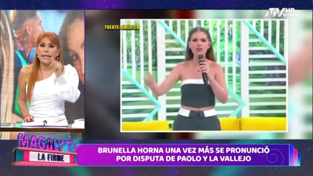 Magaly Medina destruye a Brunella Horna por decir que habla de actualidad. (Captura: Magaly TV La Firme)