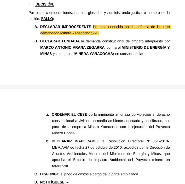 Fallo del Poder Judicial. (Captura de pantalla)