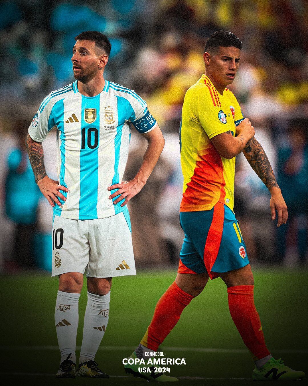 Lionel Messi y James Rodríguez serán las figuras a seguir en la final de la Copa América 2024.