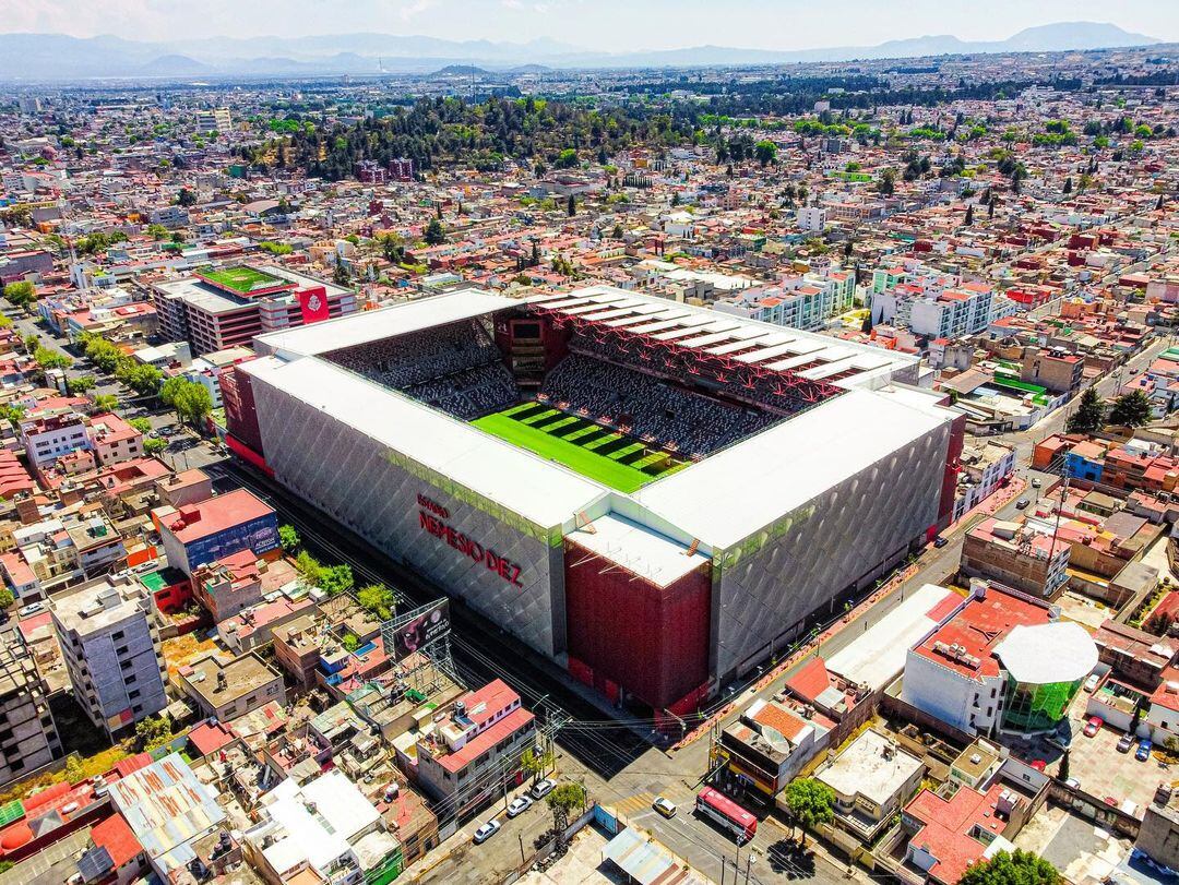 Estadio Nemesio Diez, casa del Toluca FC. Foto: Twitter @EstadioToluca