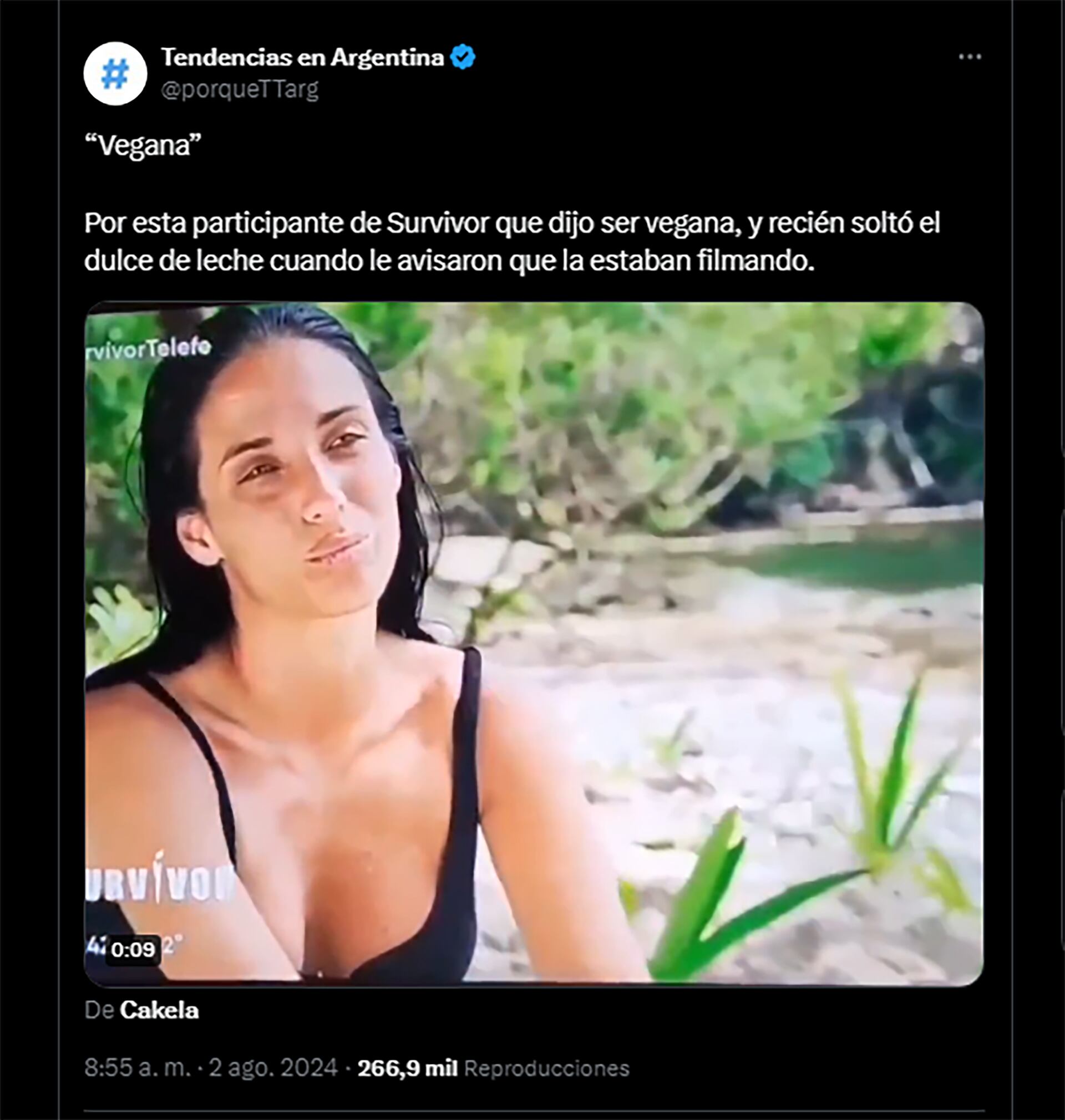 Polémica en Survivor por una participante vegana que comió dulce de leche