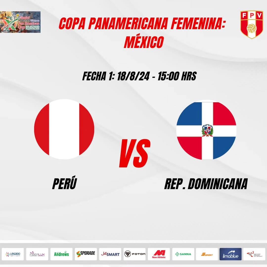 Programación del debut de Perú en la Copa Panamericana de vóley.