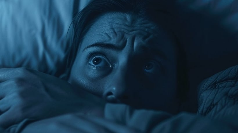 Persona en un sueño con cucarachas, escena surrealista y perturbadora, reflejando miedo y ansiedad nocturna. - (Imagen Ilustrativa Infobae)