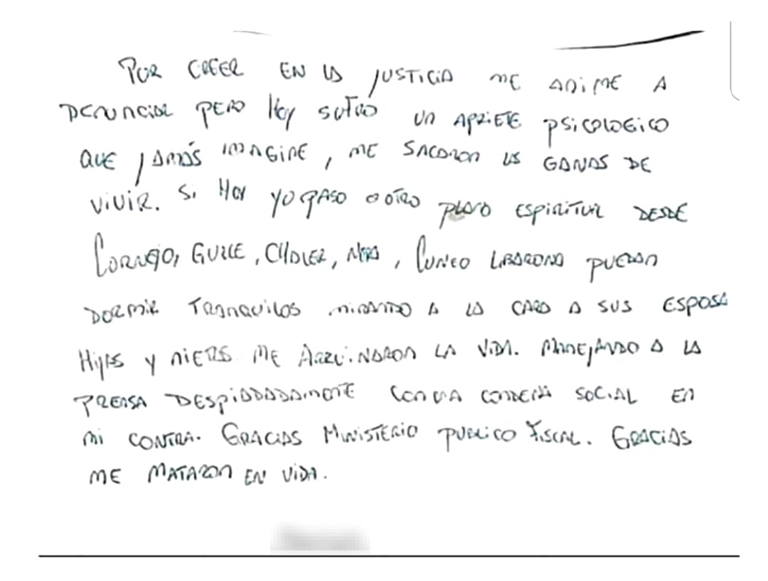 La carta que escribió la denunciante en el marco de la causa por abuso sexual contra los rugbiers franceses