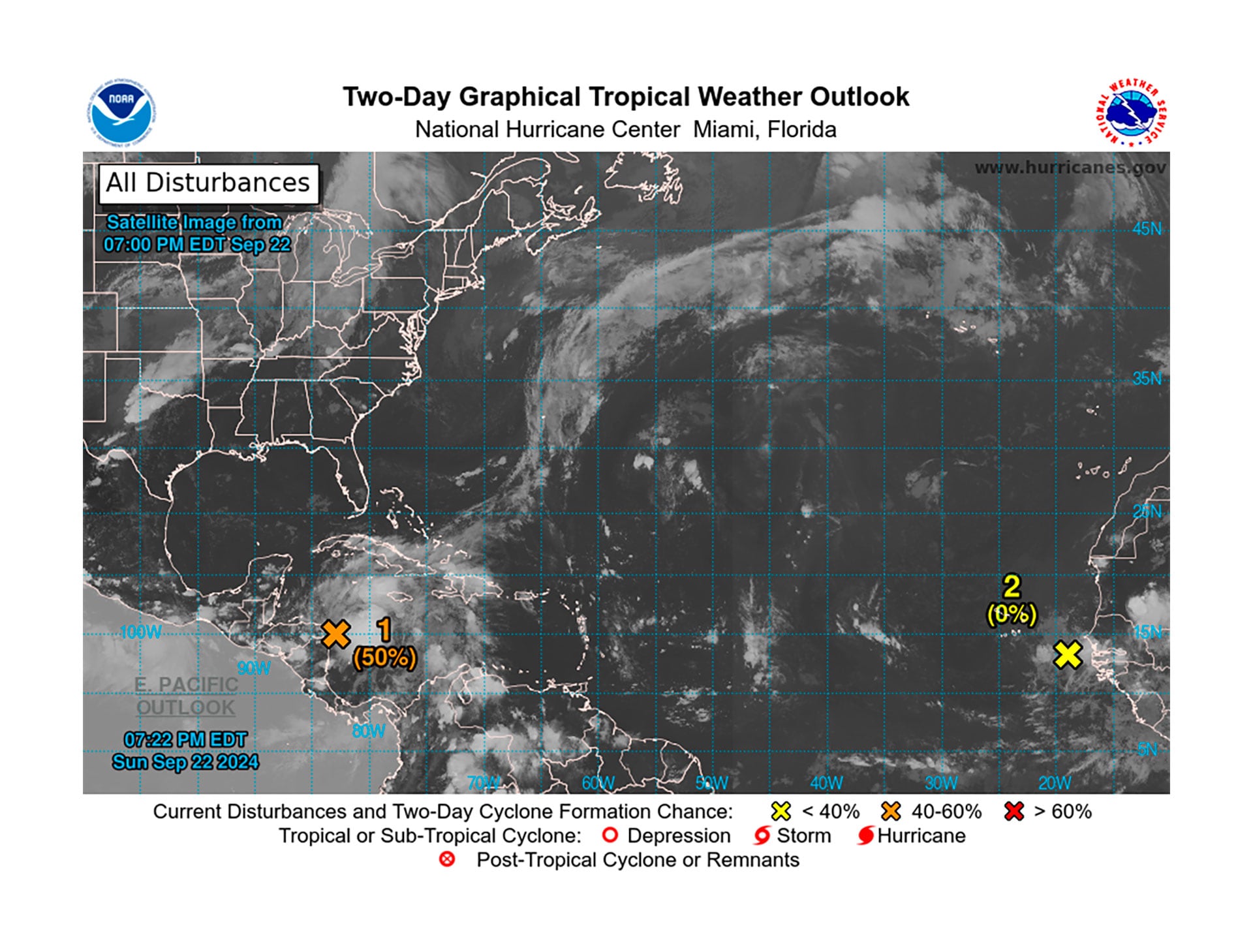 Mapa NHC 22 de septiembre