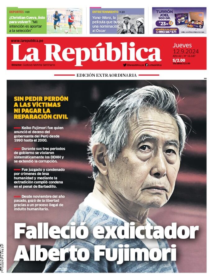 murió alberto fujimori