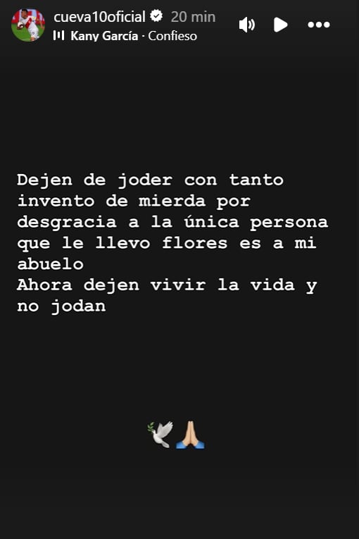 Christian Cueva usa su cuenta de IG para negar rumores sobre posible reconciliación con Pamela López.