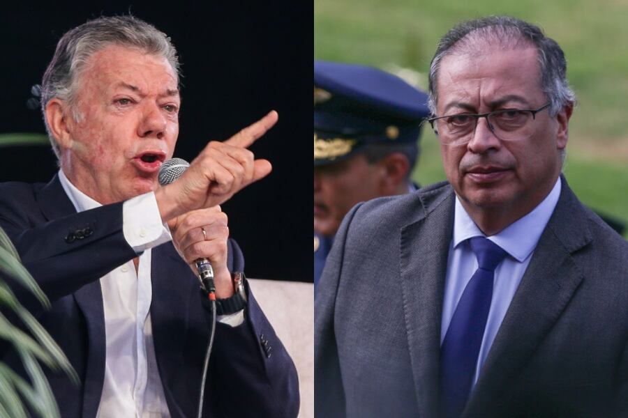 Juan Manuel Santos y Gustavo Petro