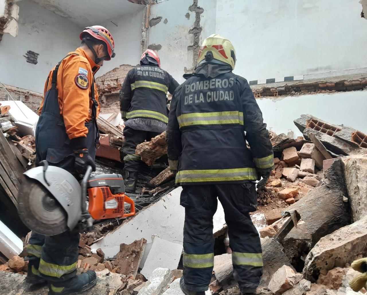 Derrumbe obra en construcción en Belgrano