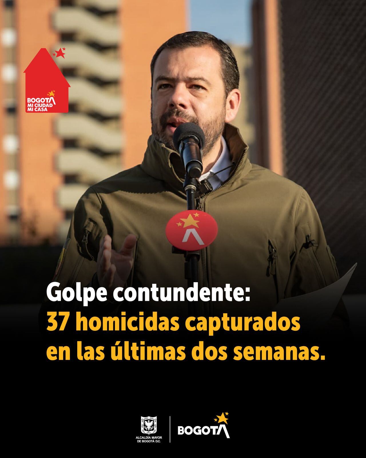 Alcalde Carlos Fernando Galán resaltó la captura de 37 presuntos homicidas - crédito @Bogota/X