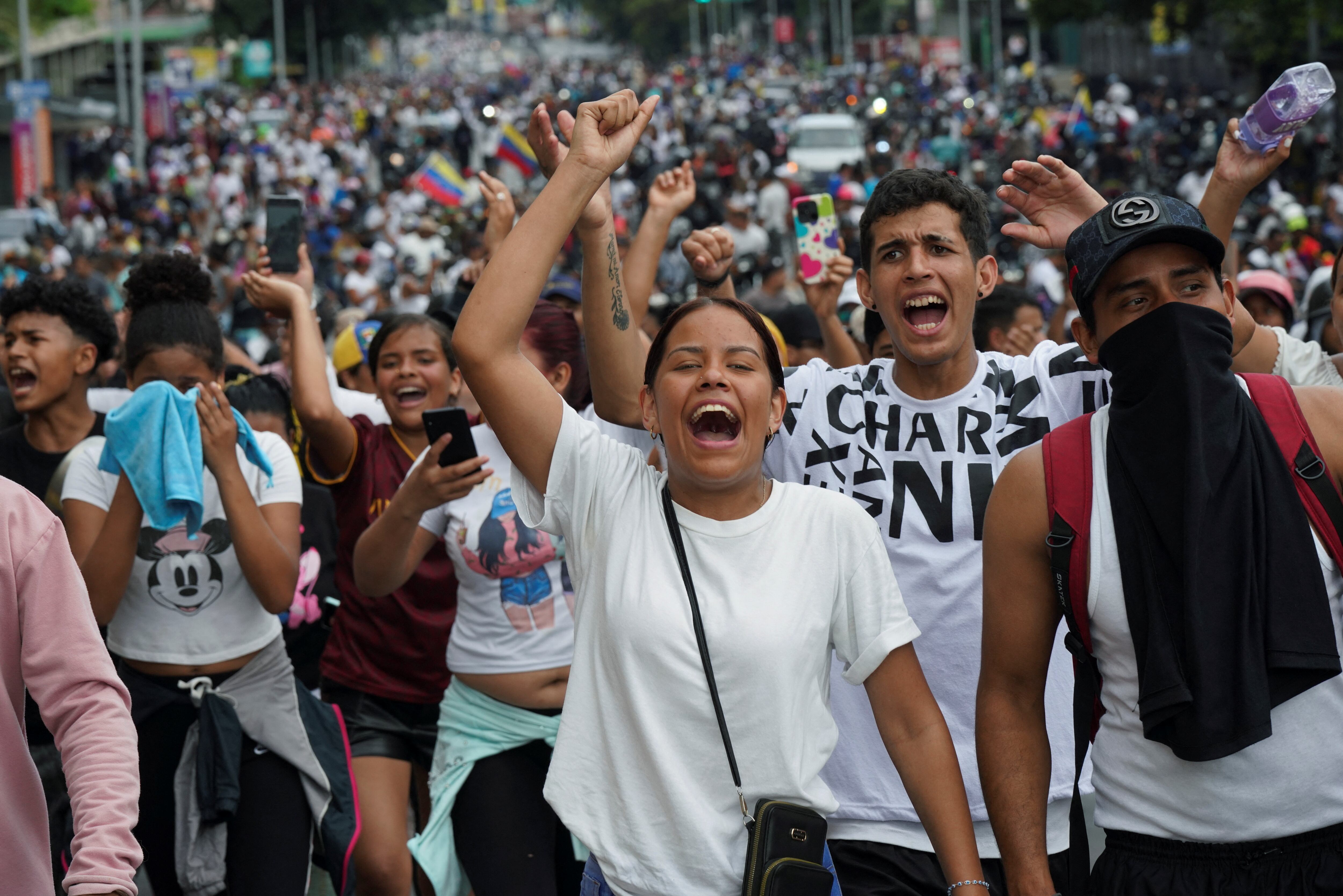 Protestas en toda Venezuela en rechazo al fraude cometido por Nicolás Maduro (REUTERS/Alexandre Meneghini)