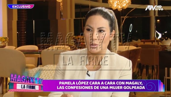 Pamela López muestra chats de cómo encaró a Melissa Klug por meterse con Christian Cueva. (Captura: Magaly TV La Firme)