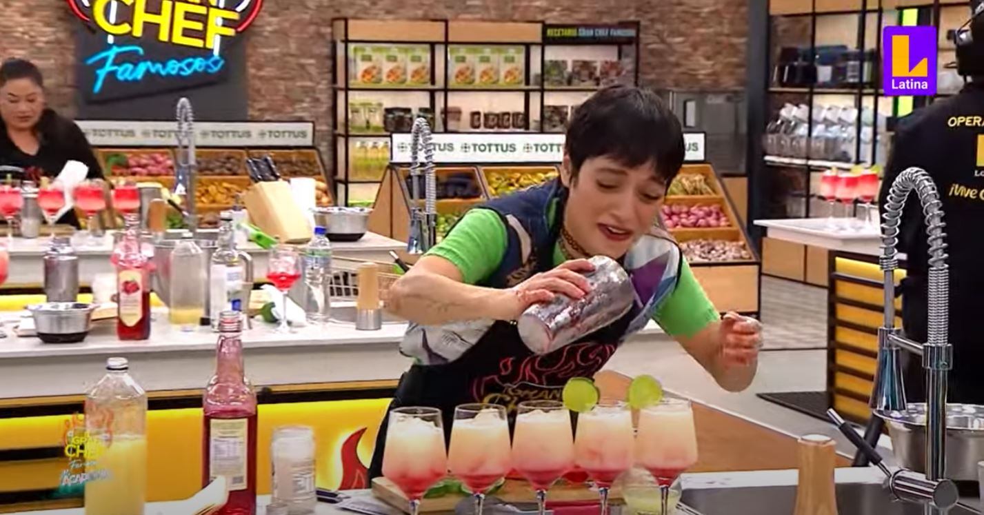 Jely Reátegui y el 'Coctel bandera'.