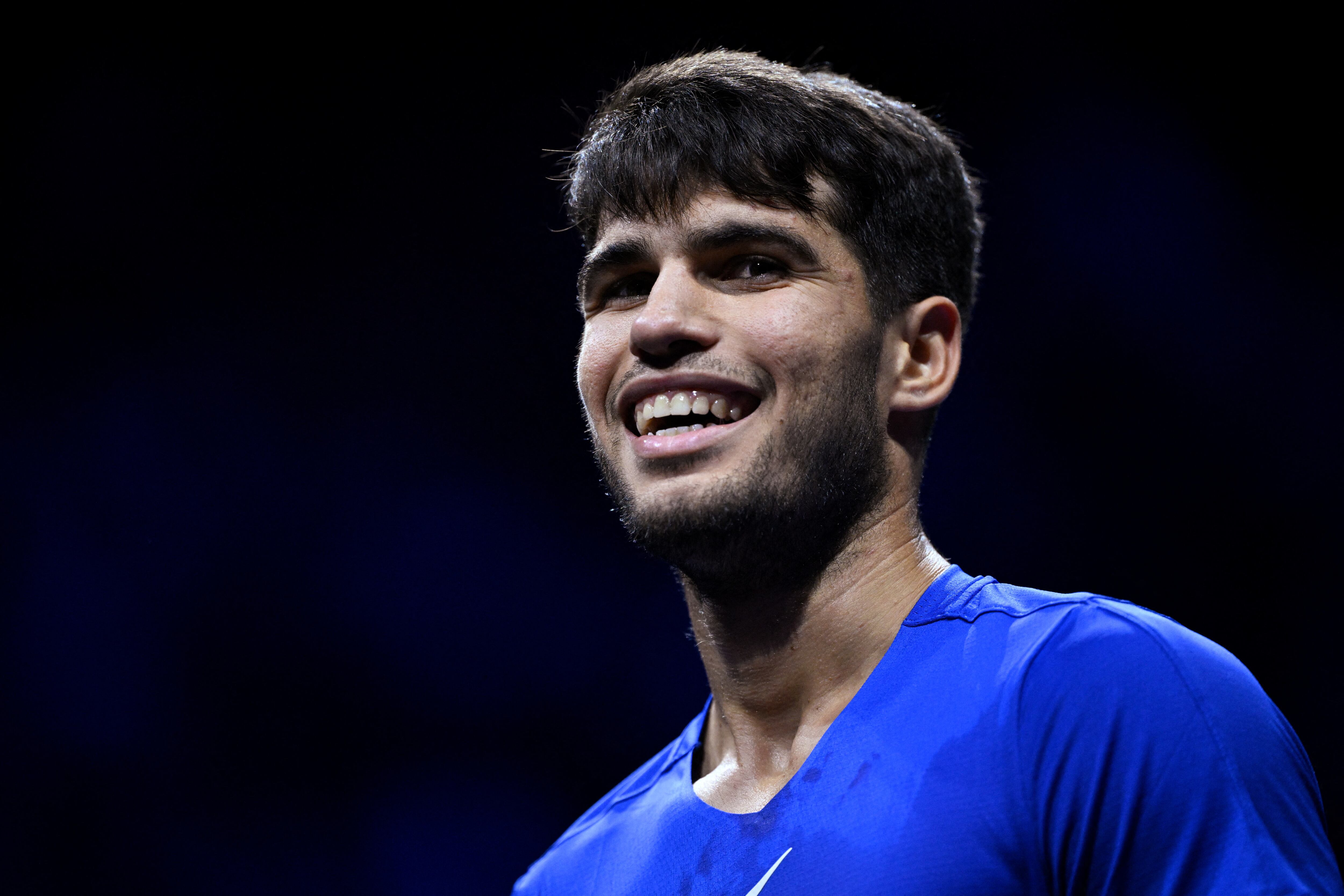 Alcaraz disfruta de la Laver Cup.  (REUTERS/Annegret Hilse)