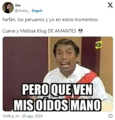 Revelaciones de Pamela López sobre Melissa Klug y Christian Cueva generan una ola de memes en redes. “El real efecto mariposa”. (Captura: 'X')