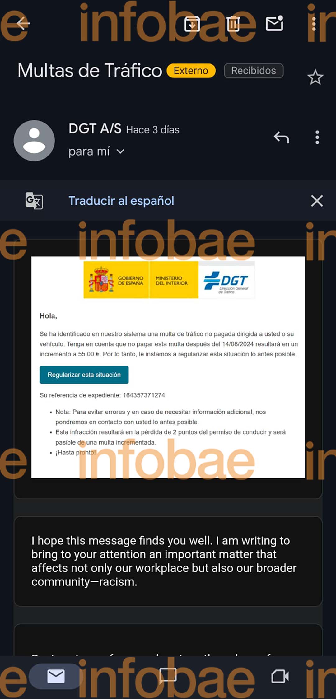 Phishing correo electrónico