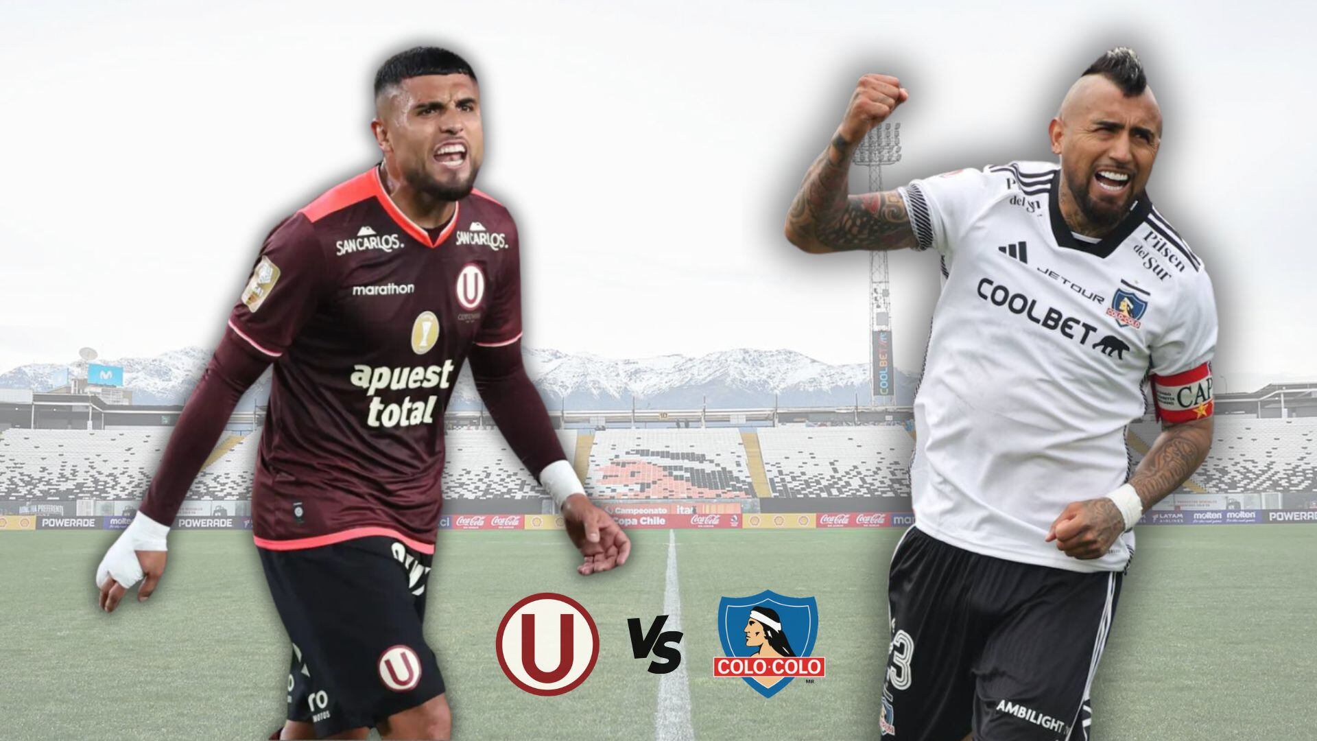 Universitario se midió ante Colo Colo en un amistoso internacional en Chile.