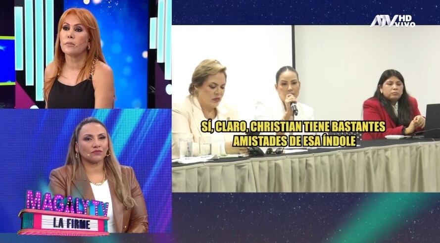 Pamela López teme por su vida y la de sus hijos por denunciar a Christian Cueva. (Captura: Magaly TV La Firme)