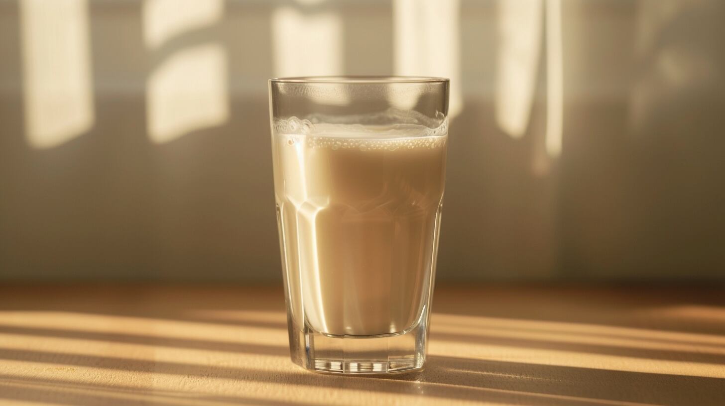 Vaso lleno de agua de avena al lado de avena en granos  - (Imagen Ilustrativa Infobae)