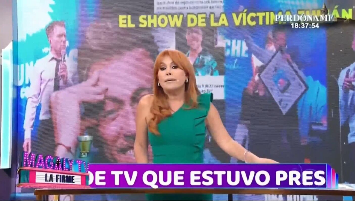 Julián Zucchi hace desplante a Priscila Mateo durante su show, según Magaly Medina. (Captura: Magaly TV La Firme)