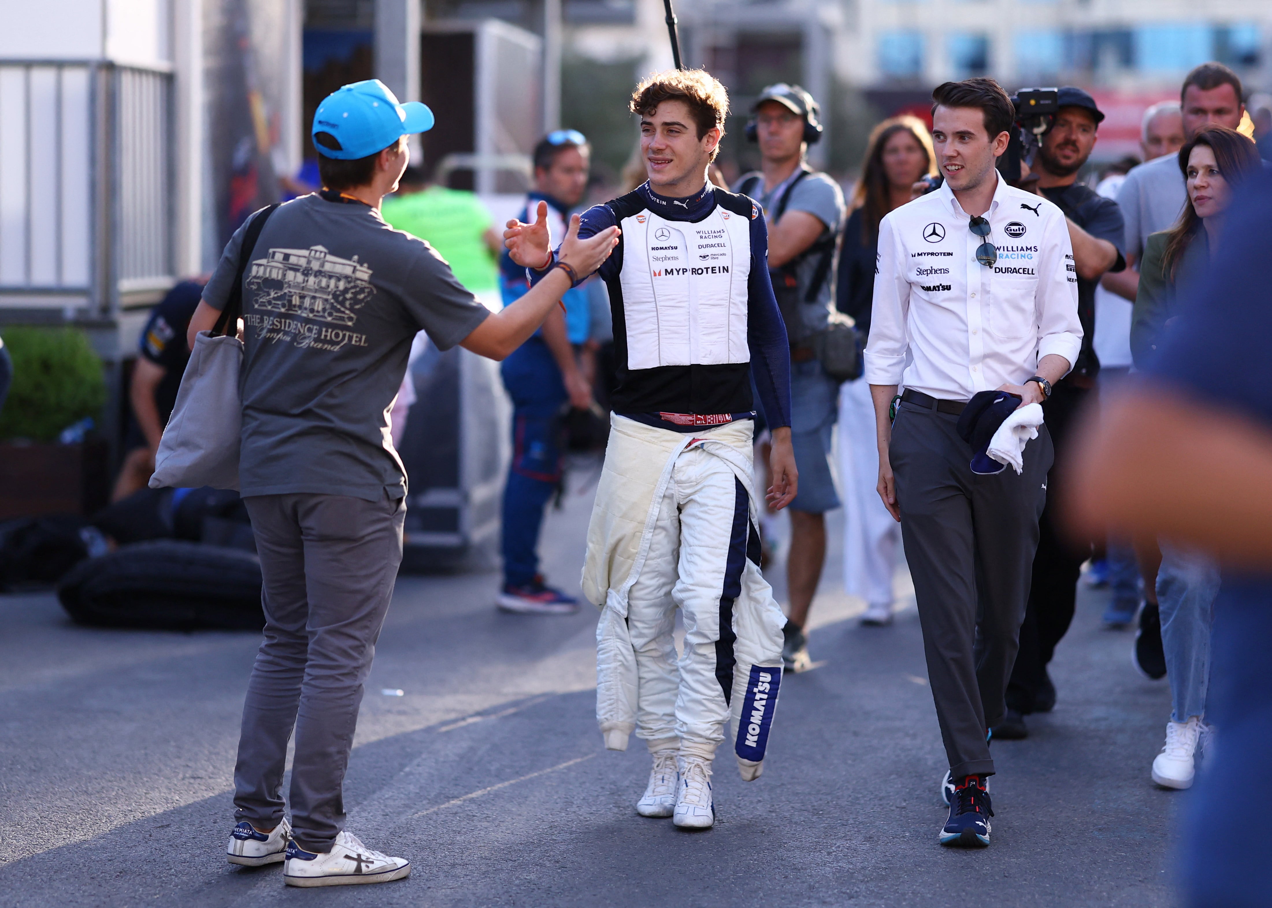 Franco Colapinto de Williams reacciona tras la carrera en el GP de Azerbaiyán (REUTERS/Hannah Mckay) 