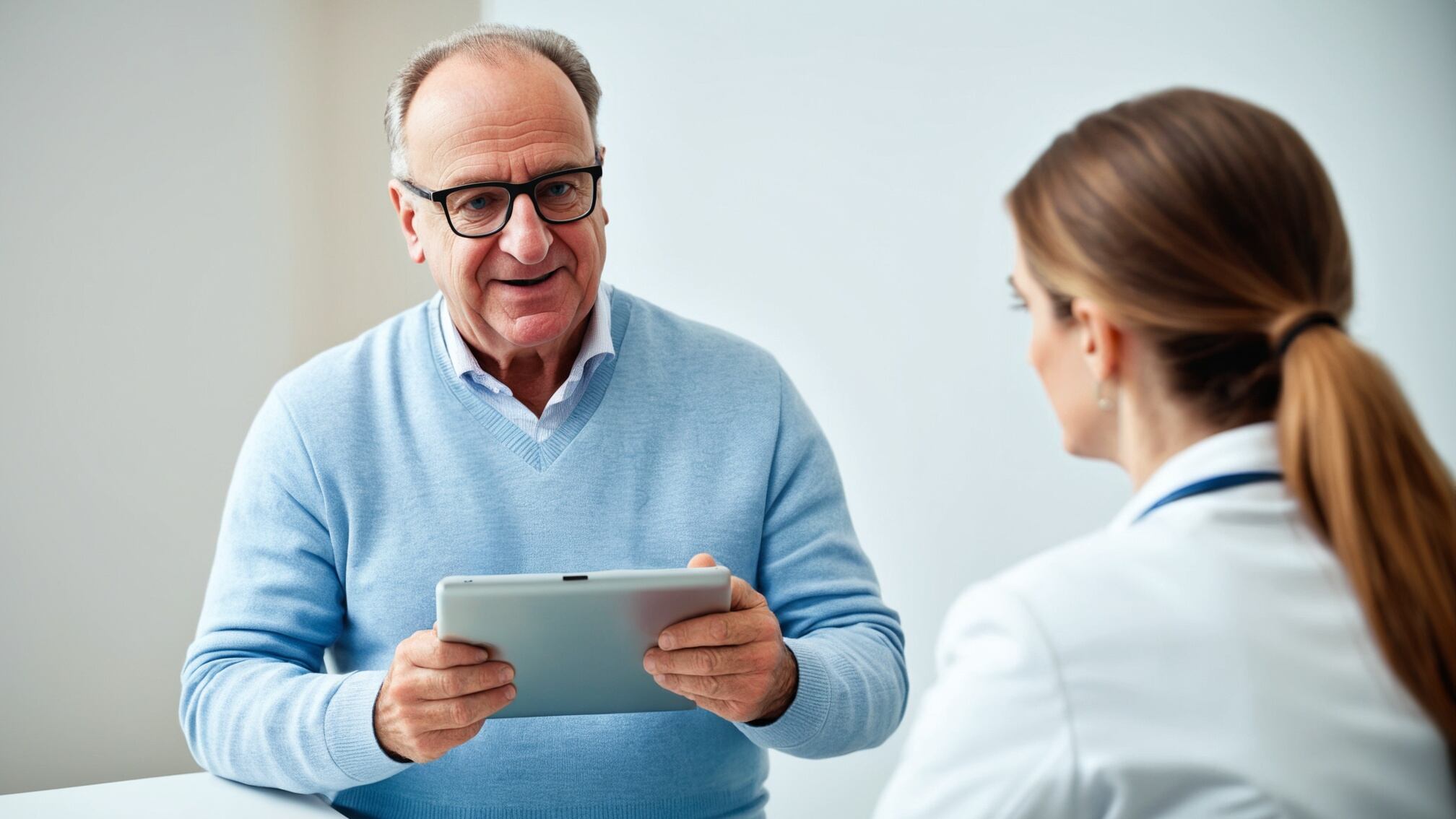 Una médica y su paciente hombre en un consultorio - (Imagen Ilustrativa Infobae)