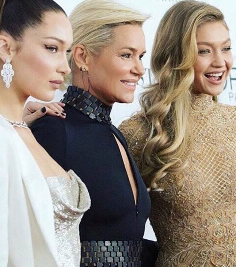 Bella, Yolanda y Gigi Hadid.