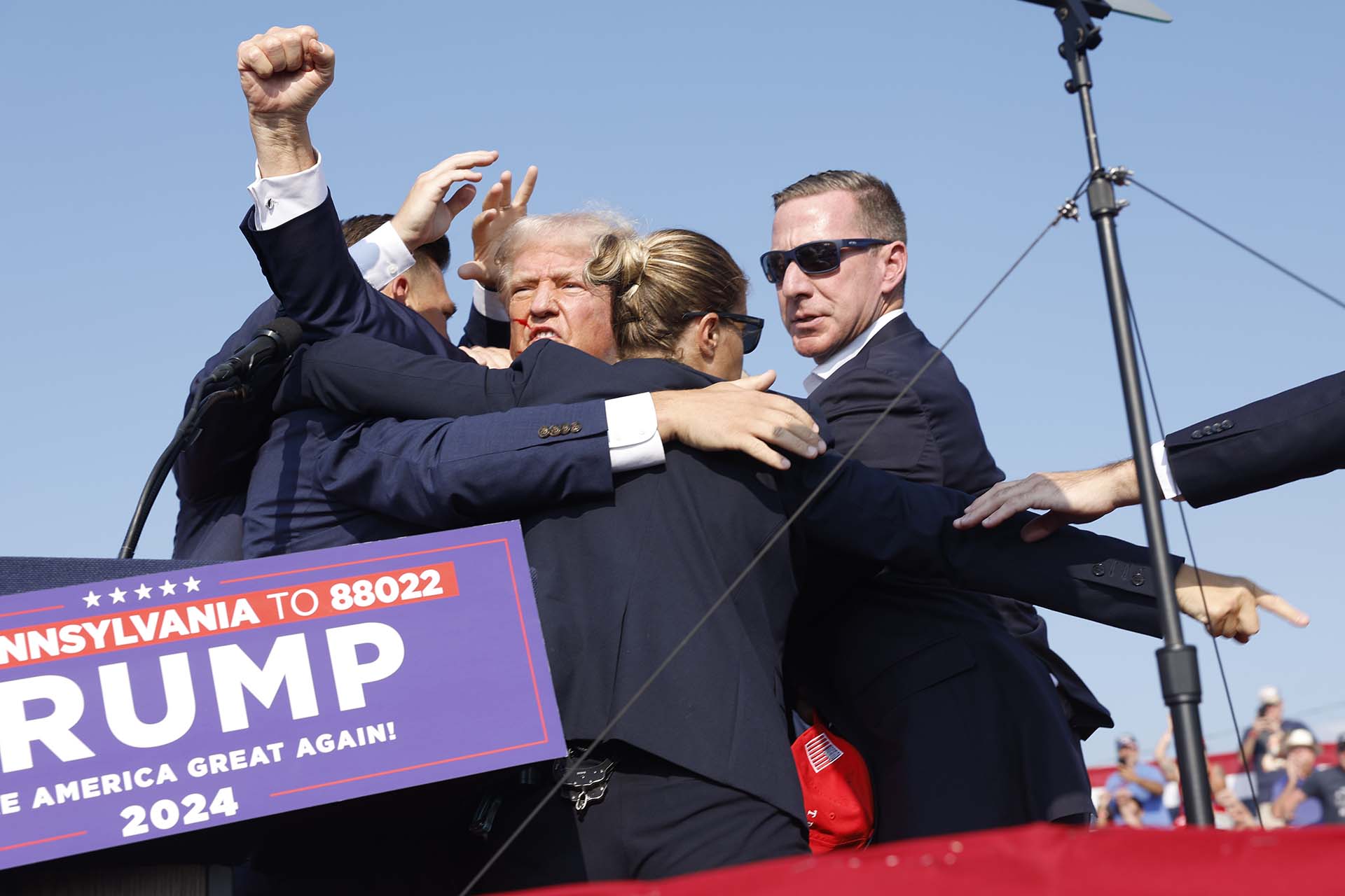 Disparos durante un acto de campaña de Trump en Pensilvania