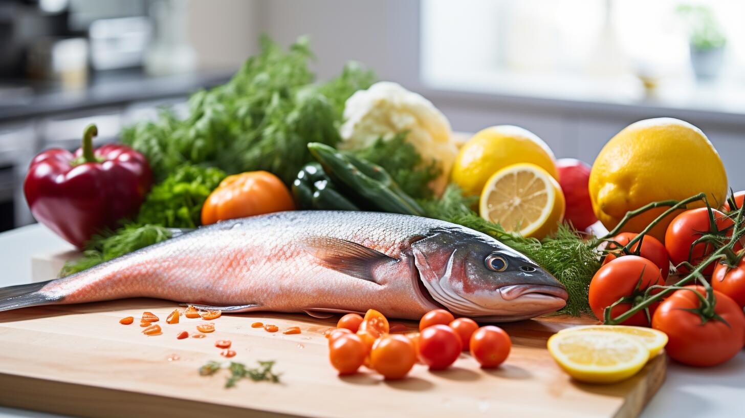 Fotografía de una mesa con alimentos representativos de la dieta mediterránea, incluyendo vegetales, huevos, frutas y aceite de oliva. Una elección nutricional que destaca por su sabor y beneficios para la salud. (Imagen ilustrativa Infobae)