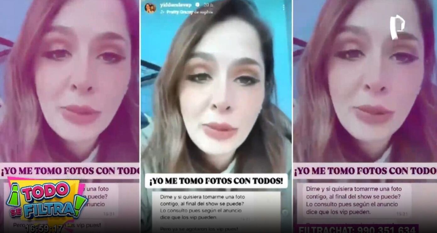 Yiddá Eslava aclara que se toma fotos con todos en sus shows, ¿indirecta para Julián Zucchi?. (Captura: Todo se filtra)