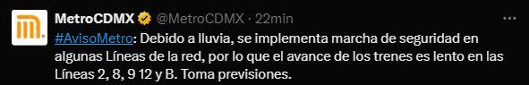 Metro CDMX y Metrobús hoy 23 de septiembre: hay marcha lenta de trenes en estas cinco líneas del STC