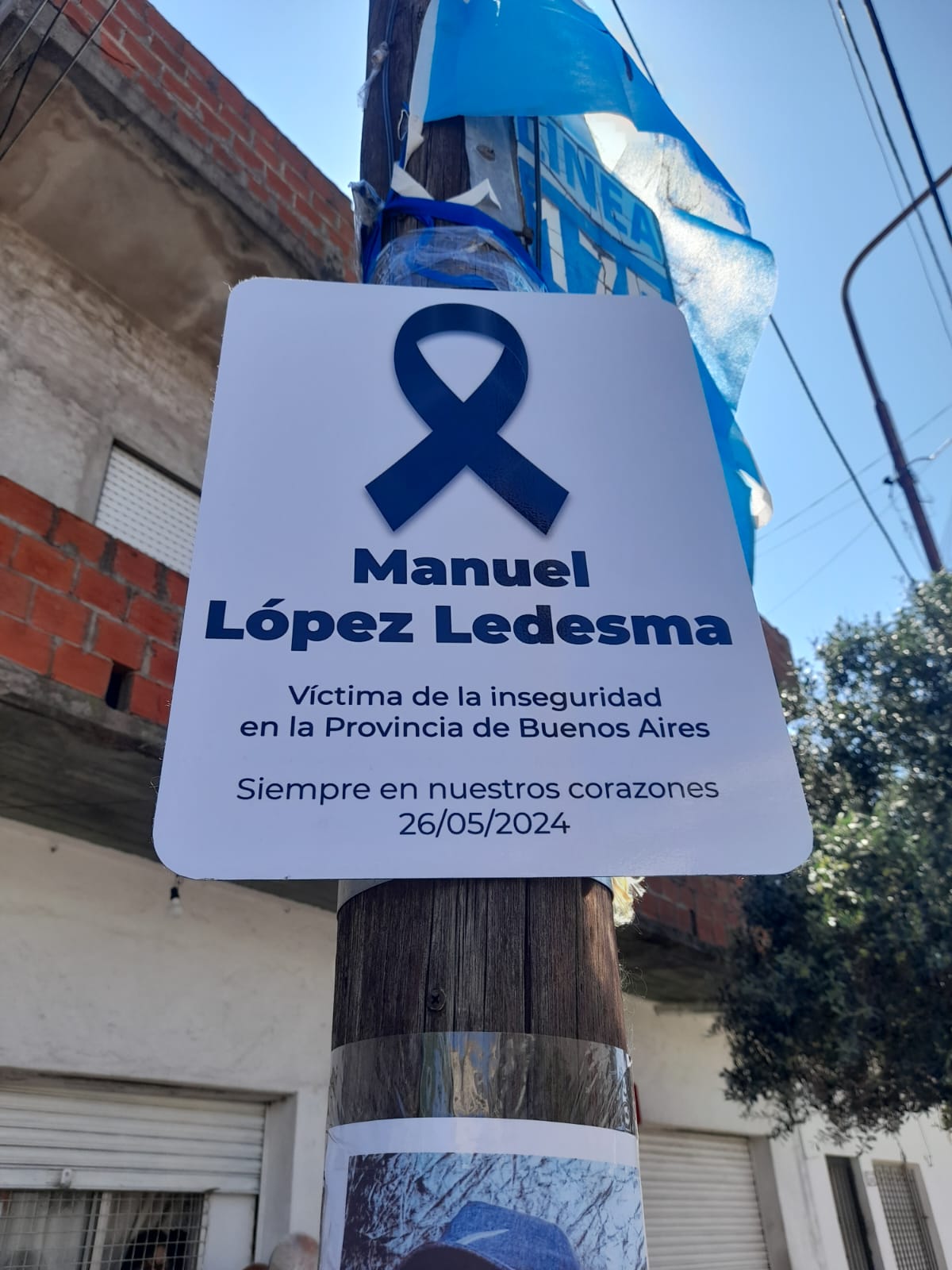 Homenaje a Manuel López Ledesma, el repartidor asesinado en Tres de Febrero