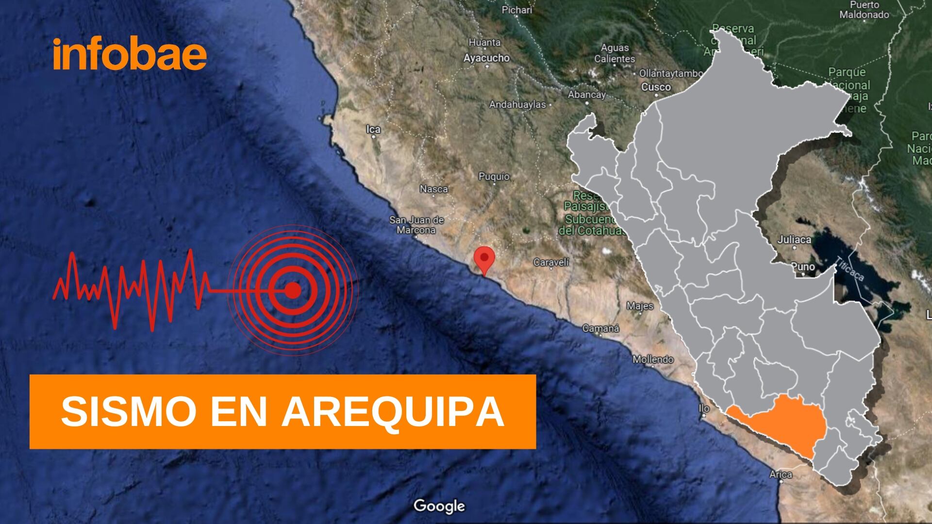 Sismo en Arequipa. (Composición: Infobae)