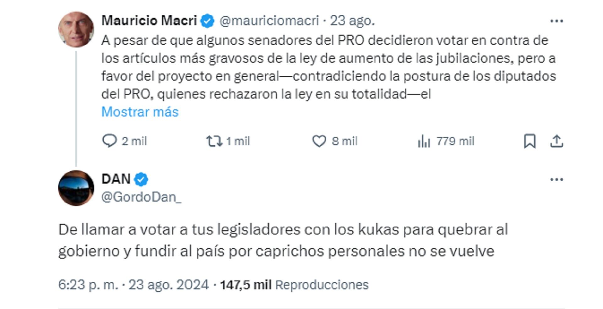 Gordo Dan contra Mauricio Macri