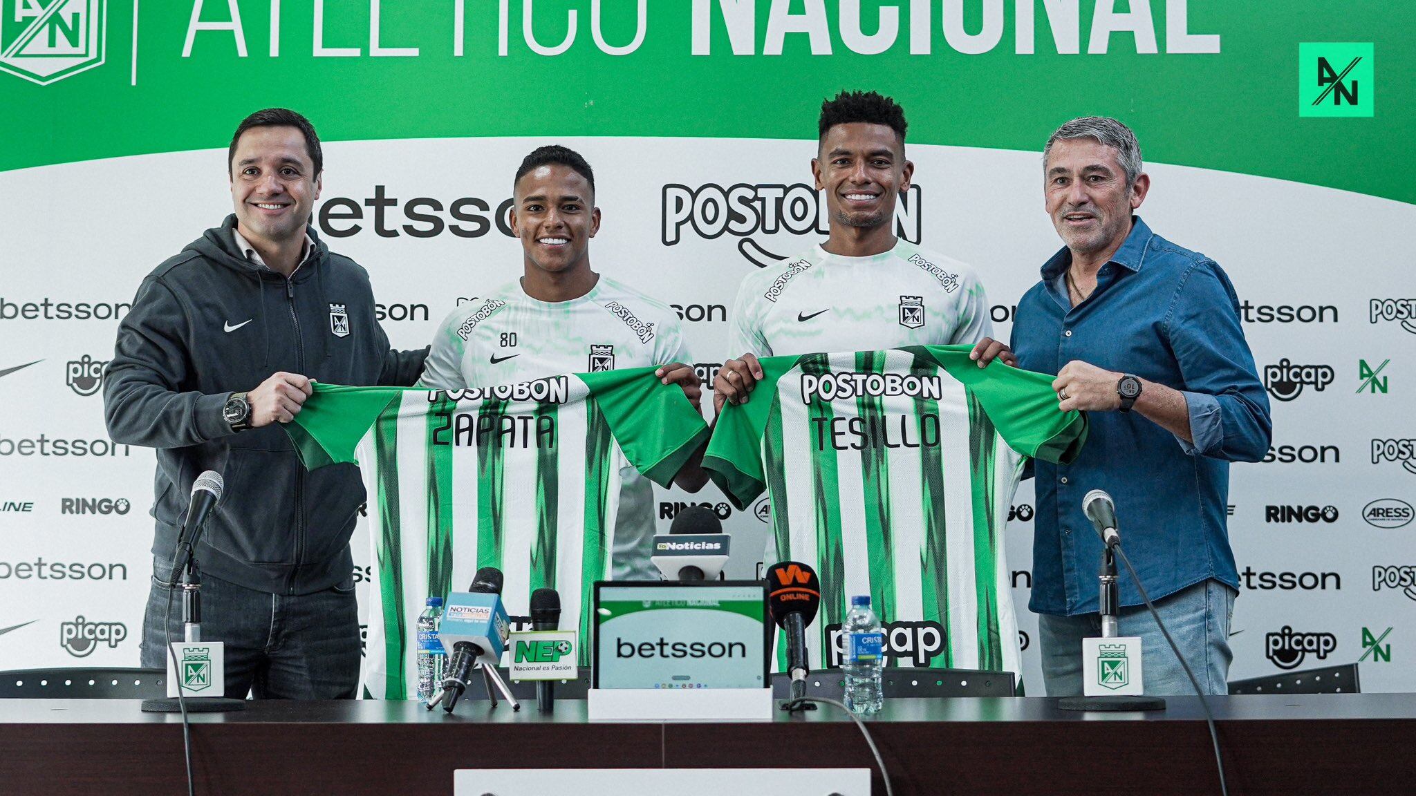 Junto a Tesillo, también fue presentado el mediocentro defensivo Juan Manuel Zapata - crédito/ @nacionaloficial