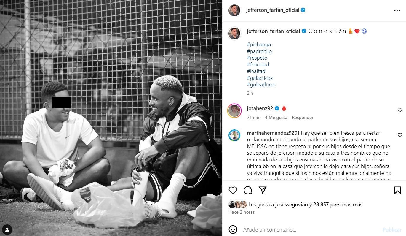 Jefferson Farfán lanza indirecta a Melissa Klug.