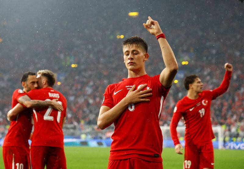 Arda Güler celebrando su gol ante Georgia (Wolfgang Rattay, REUTERS)