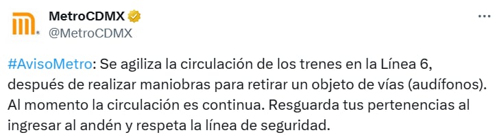 Avance en tiempo real de las diversas líneas del STC capitalino.